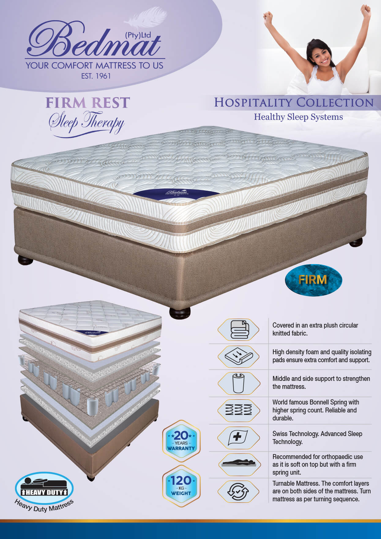 Firm rest mattress and description