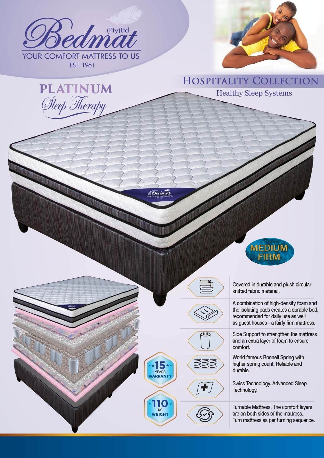 Platinum mattress and details